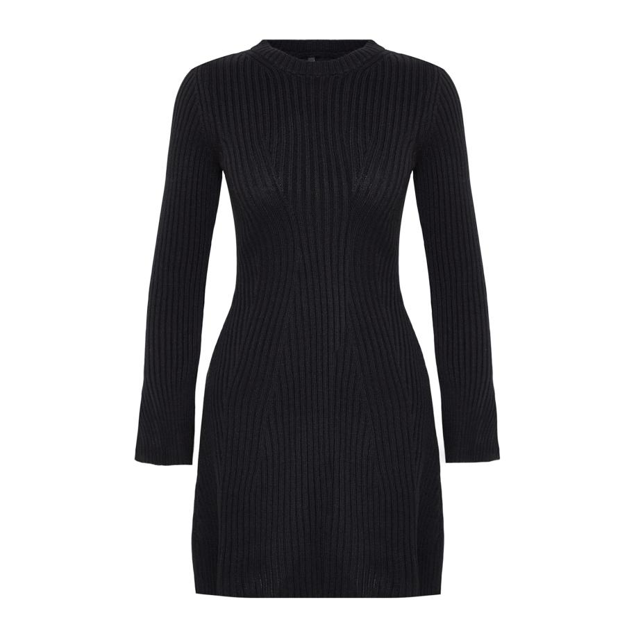 Trendyol Trendyol Gebreide jurk zwart -