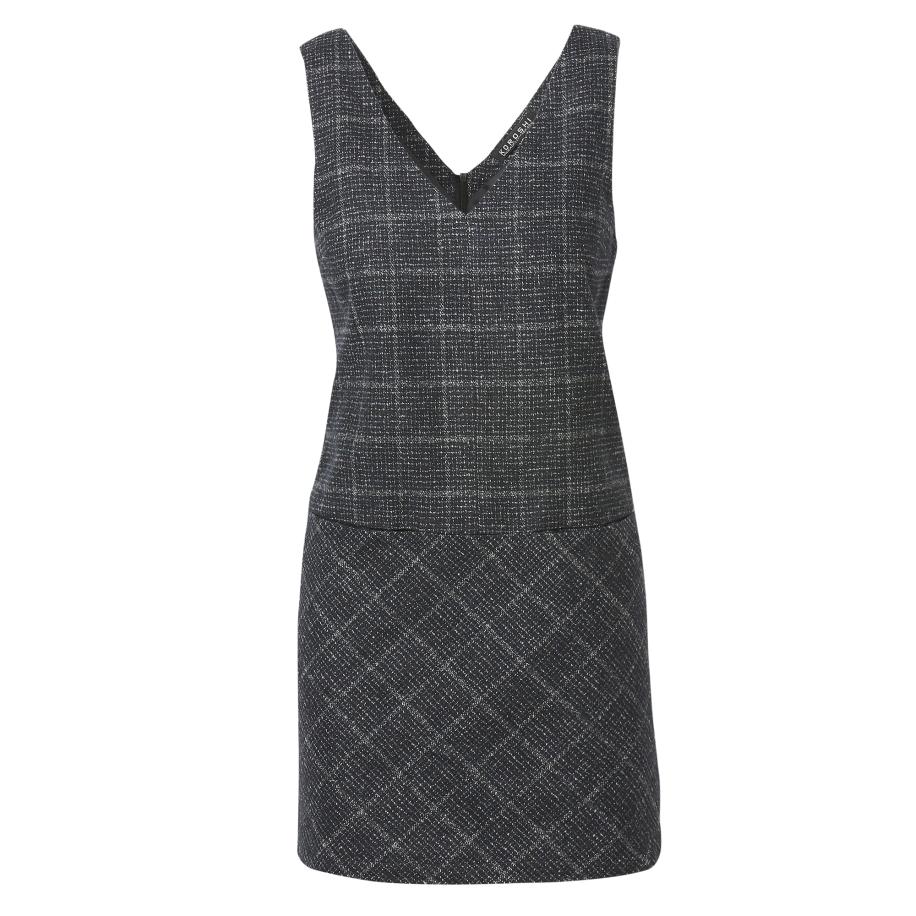 KOROSHI KOROSHI Jurk grijs / zwart -