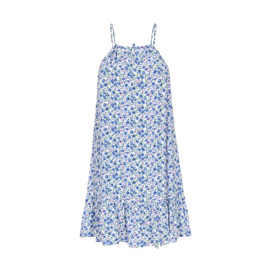 Swirly swirly Jurk Spring Summer blauw / groen / zwart / wit -