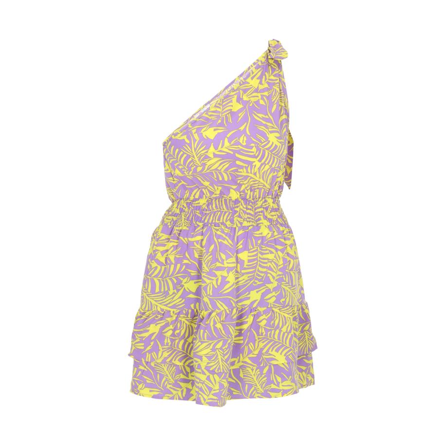 IZIA IZIA Jurk Spring Summer citroengeel / lavendel -