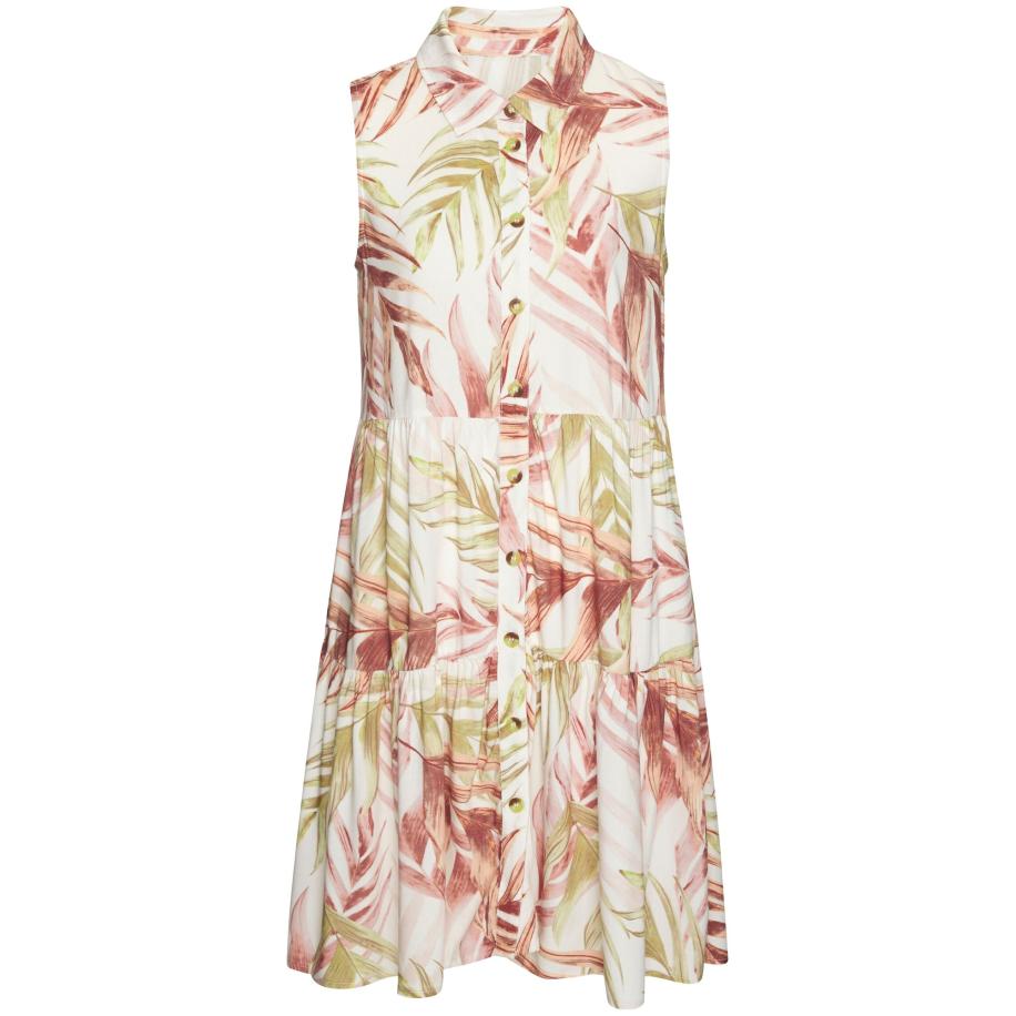 Lascana LASCANA Blousejurk nude / lichtbeige / kastanjebruin / pueblo -