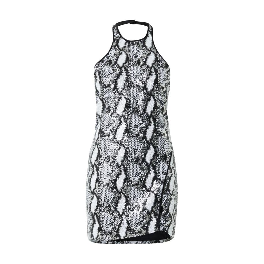 IRO IRO Jurk grijs / zwart / wit -