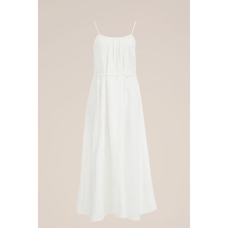 WE Fashion Dames jurk met ceintuur - Regular fit - Wit - Viscose - Maat: XL