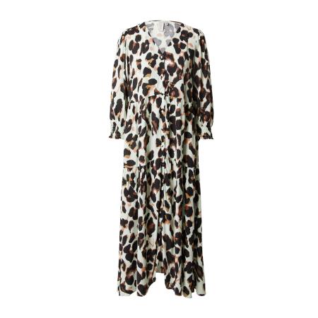 YAS YAS Jurk ALIRA beige / bruin / mintgroen / zwart