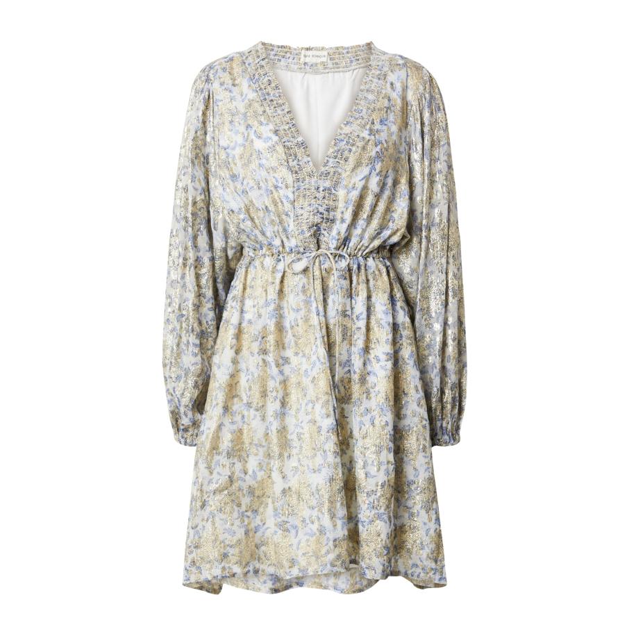 Sofie Schnoor Sofie Schnoor Jurk blauw / goud / offwhite -