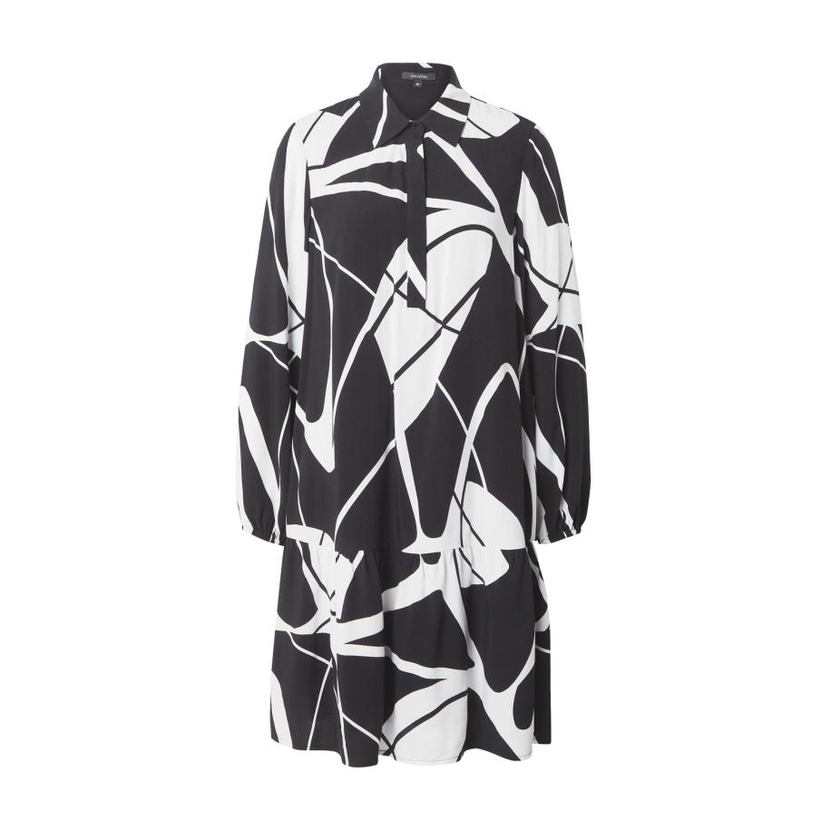 Comma COMMA Blousejurk zwart / offwhite -