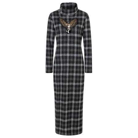 Ana Alcazar Jurk Atena geel / lichtgrijs / donkergrijs / zwart