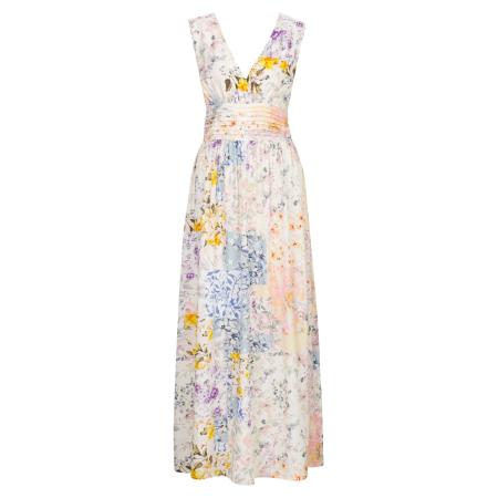 Dine'n'Dance DinenDance Zomerjurk Yuy crème / blauw / abrikoos / rosa