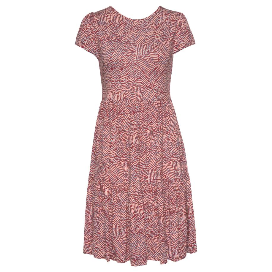 VIVANCE VIVANCE Jurk VIVANCE duifblauw / perzik / donkerrood -