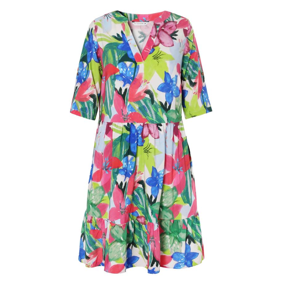 TATUUM TATUUM Zomerjurk Netuno blauw / groen / lichtgroen / fuchsia -