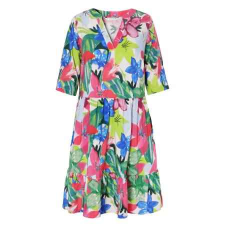 TATUUM TATUUM Zomerjurk Netuno blauw / groen / lichtgroen / fuchsia