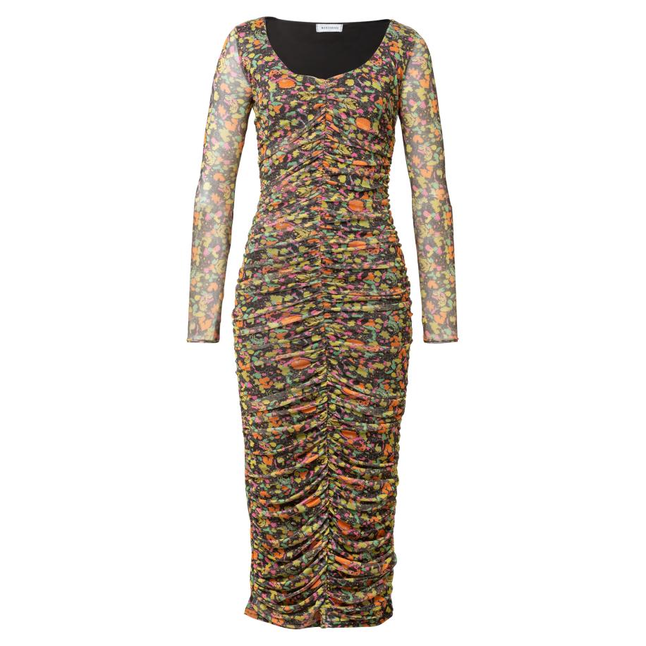 Warehouse Warehouse Jurk gemengde kleuren / zwart -