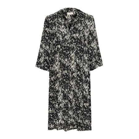 Kaffe Jurk Hera Amber zwart / wit