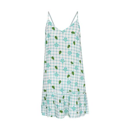 MYMO Zomerjurk Spring Summer turquoise / geel / groen / wit