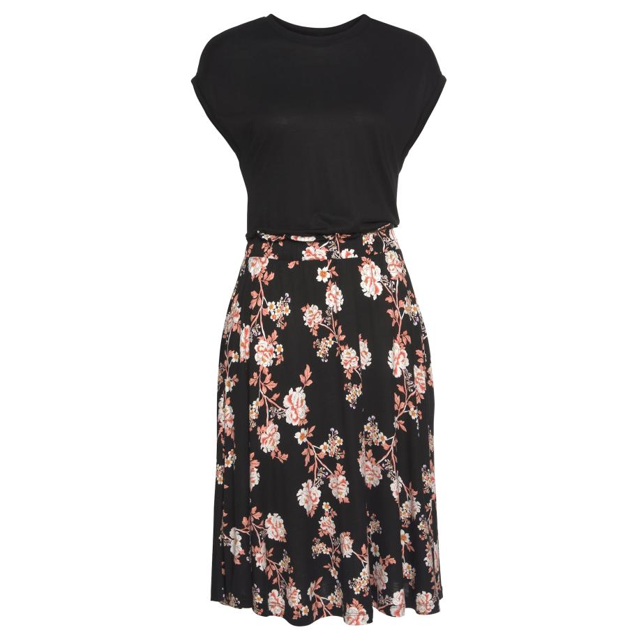 Lascana LASCANA Jurk oranje / zwart -