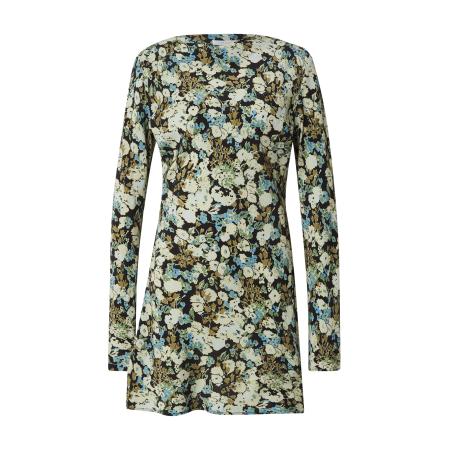 TOPSHOP Jurk ecru / azuur / olijfgroen / zwart