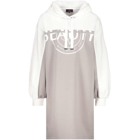 Monari monari Jurk greige / wit