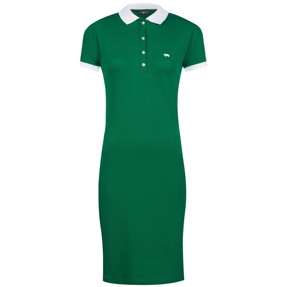 Jimmy Sanders Jimmy Sanders Jurk donkergroen / wit -