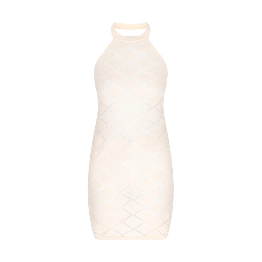 IZIA IZIA Gebreide jurk Spring Summer crème -