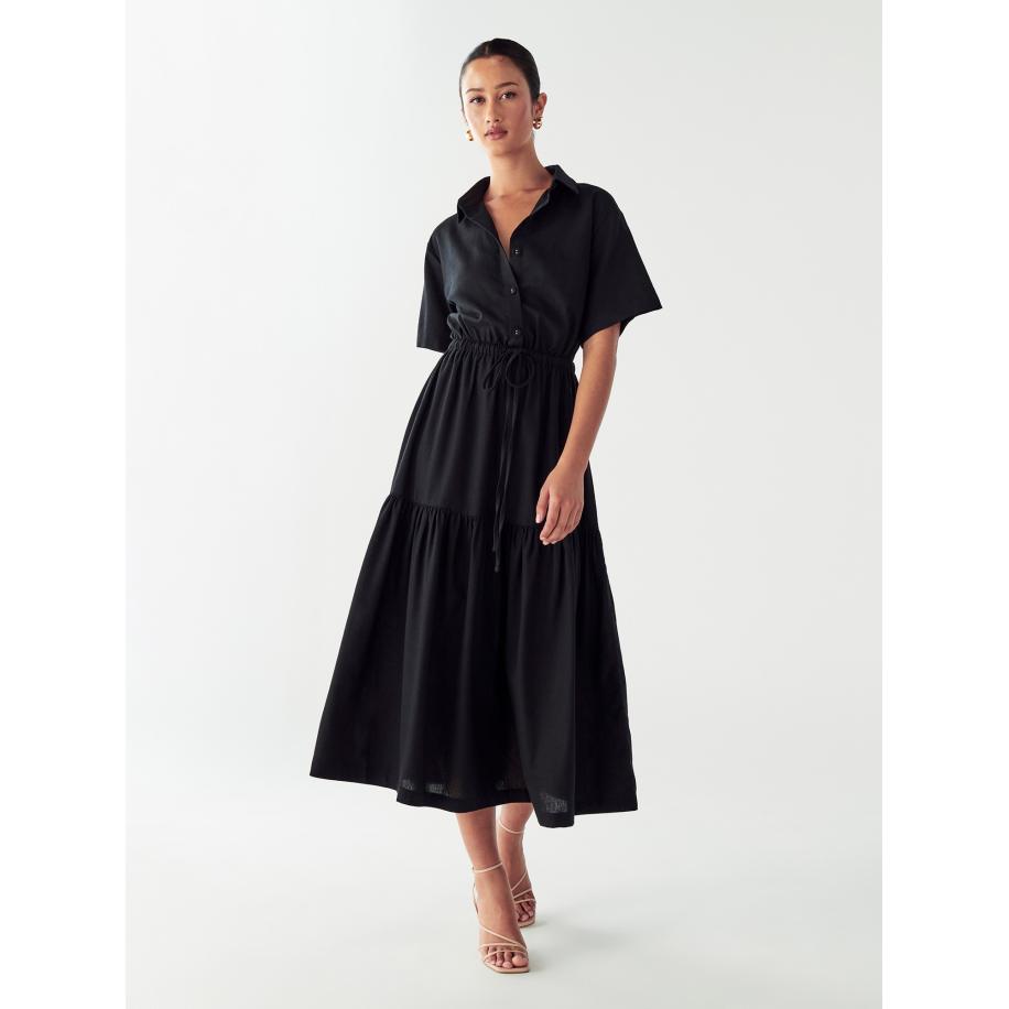 Willa Willa Blousejurk Effie zwart -