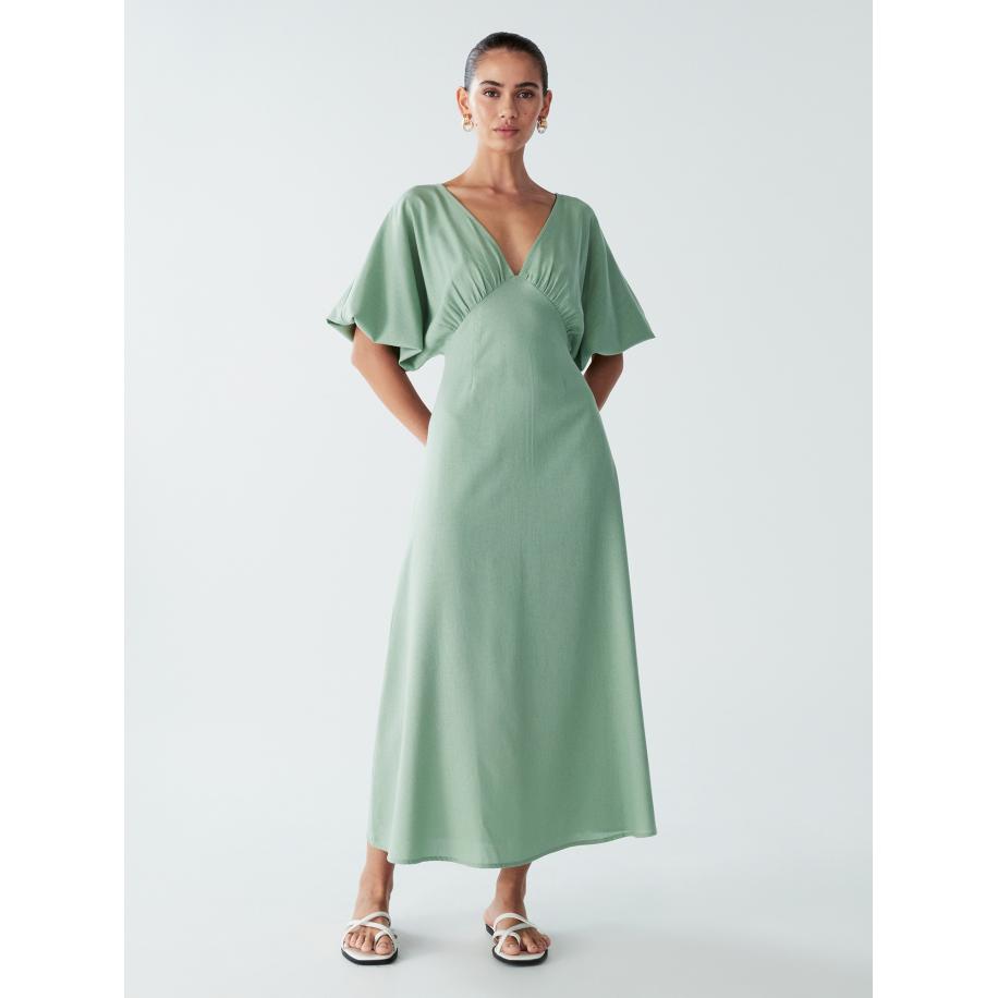 St MRLO Jurk Palm pastelgroen Groen