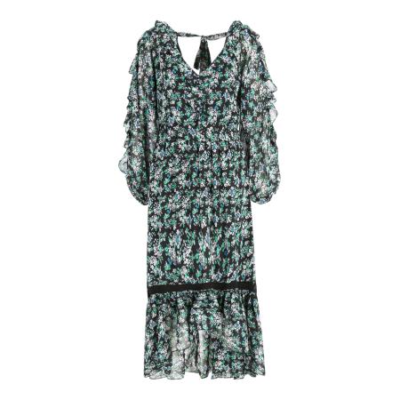 Wallis Wallis Jurk blauw / lichtblauw / grijs / neongroen / zwart