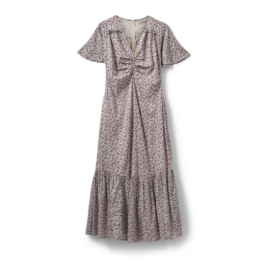 Sofie Schnoor Sofie Schnoor Jurk Millasw donkerbruin / lavendel / wit -