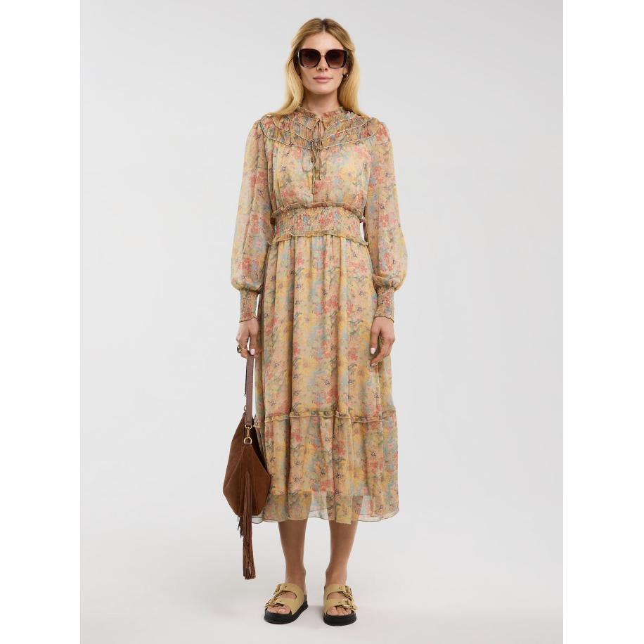 Big Star BIG STAR Jurk Adare olijfgroen / gemengde kleuren -