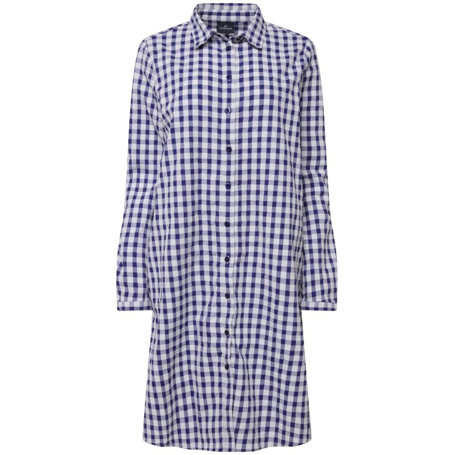 LAURASØN LAURASØN Blousejurk violetblauw / wit -