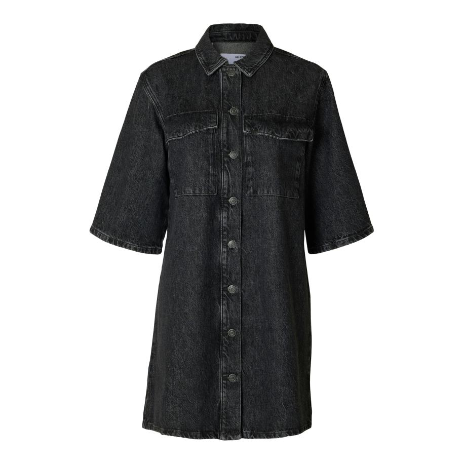 Selected SELECTED Blousejurk HARPER black denim -