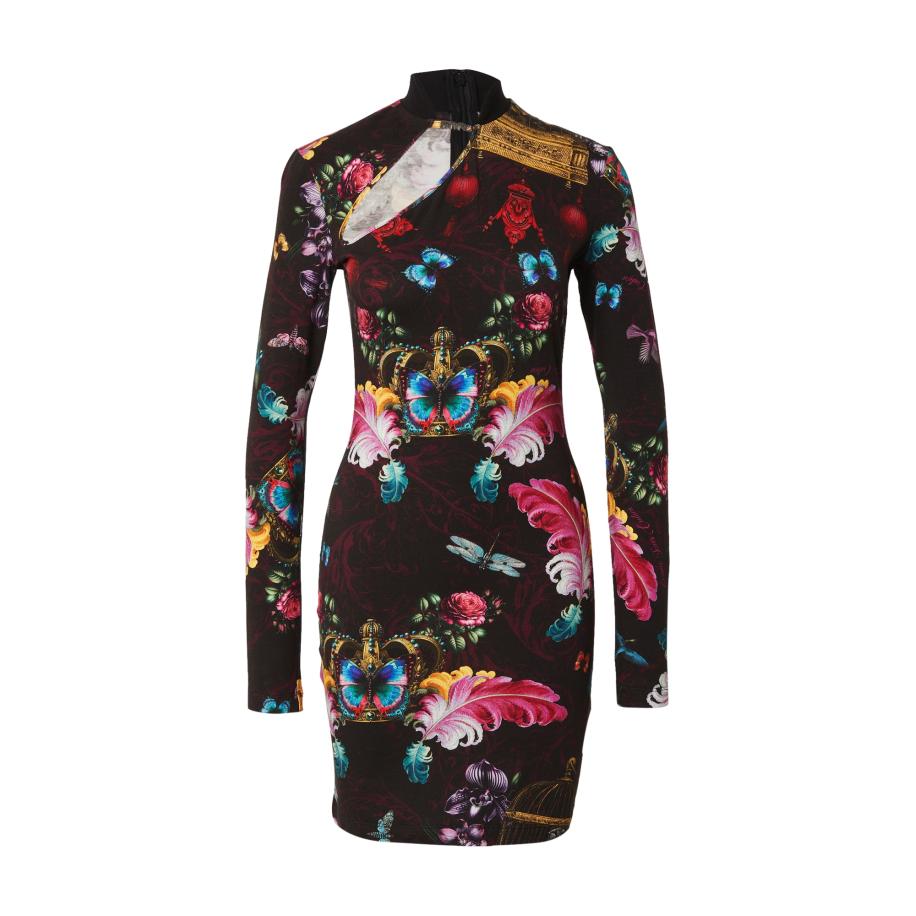 Versace Versace Jeans Couture Jurk blauw / groen / pink / zwart -