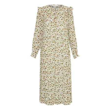 MSCH COPENHAGEN Jurk Adalia Rikkelie crème / bruin / geel / zwart