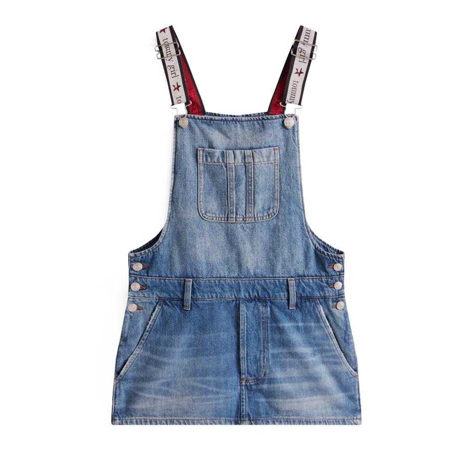 Tommy Jeans Tommy Jeans Jurk TOMMY GIRL DENIM DUNGAREE gemengde kleuren -
