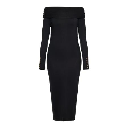 NAEMI NAEMI Gebreide jurk zwart