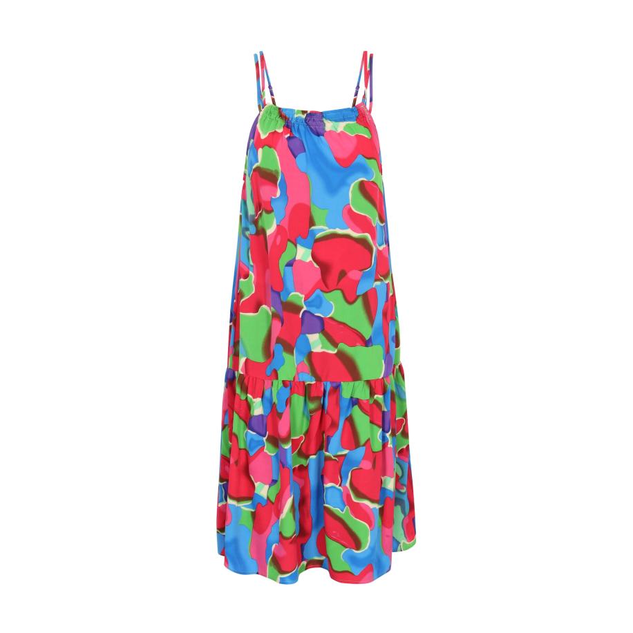 IZIA IZIA Jurk royal blue/koningsblauw / groen / lila / rood -