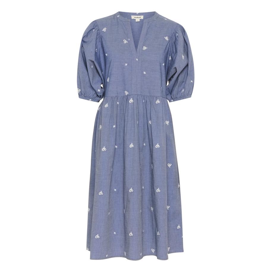 Soaked in Luxury SOAKED IN LUXURY Jurk Elly Josie blauw / wit -