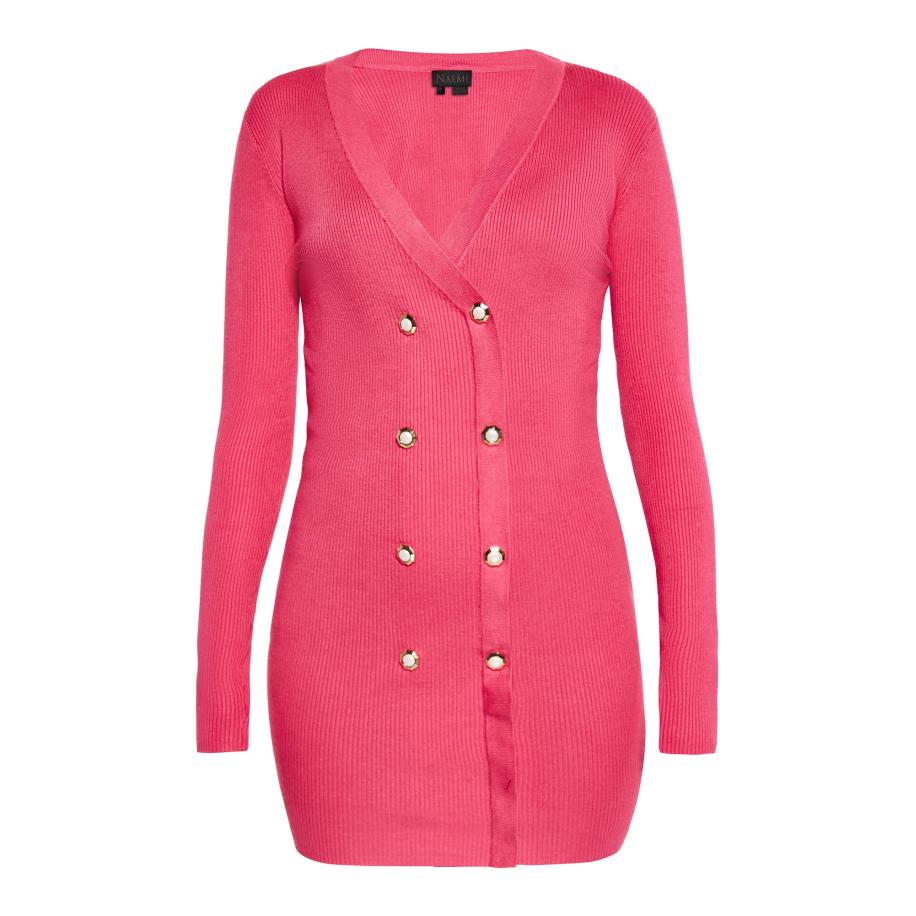 NAEMI NAEMI Gebreide jurk pink -