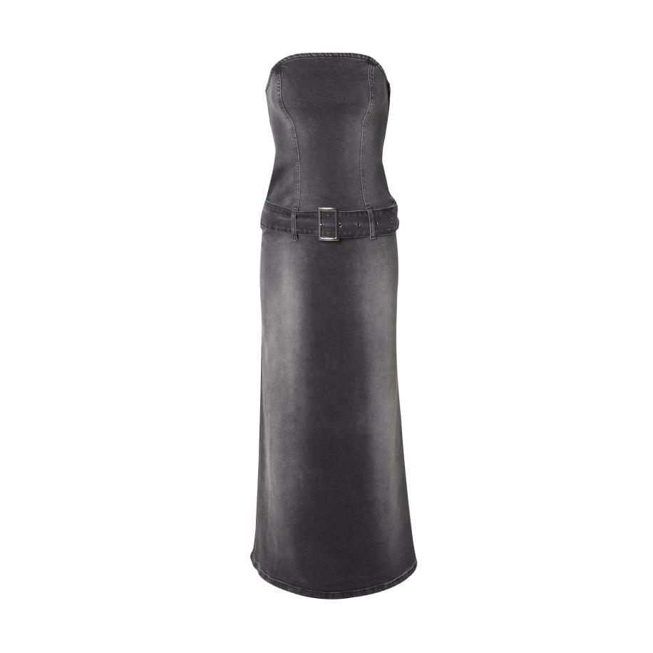 SHYX SHYX Jurk black denim -