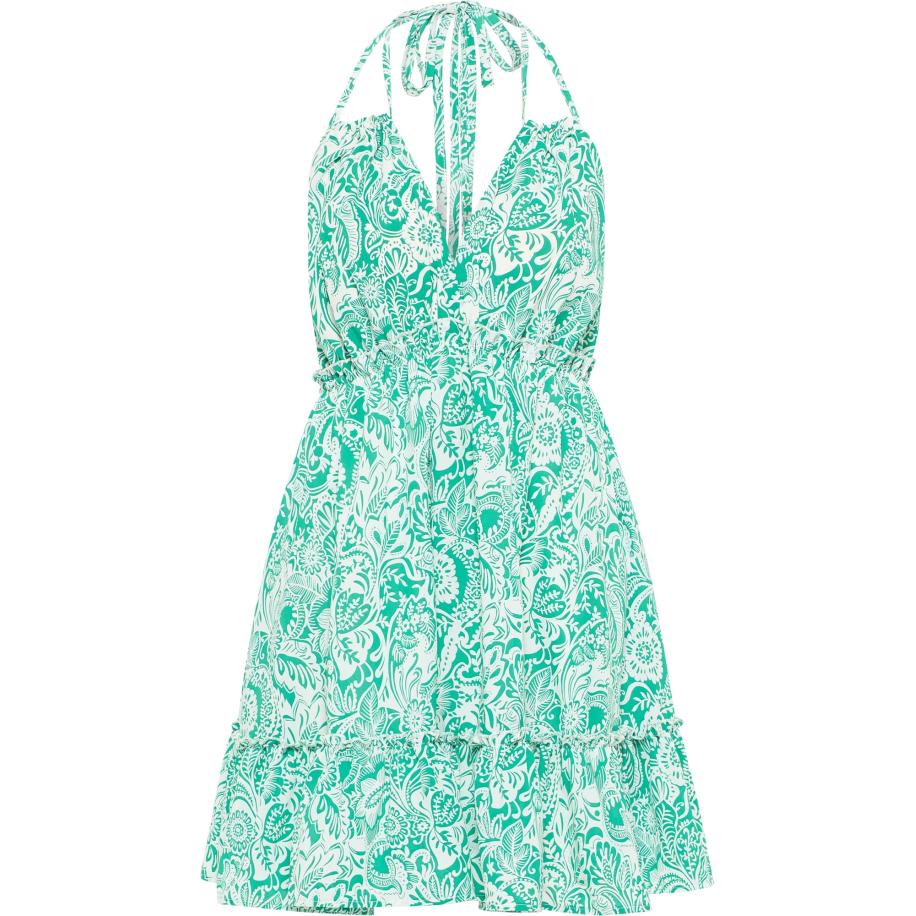 IZIA IZIA Zomerjurk smaragd / wit -