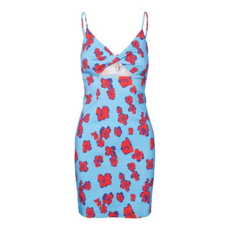 YAS YAS Jurk NELLIE navy / lichtblauw / rood