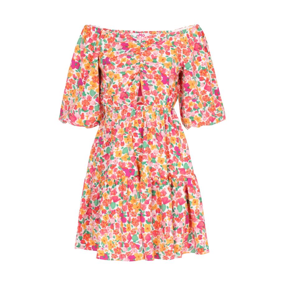Swirly swirly Zomerjurk grasgroen / rood / wit -