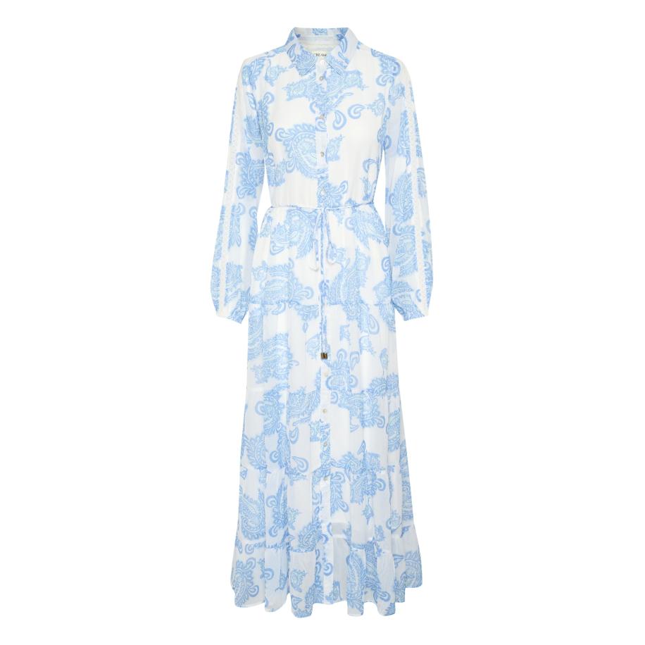 Cream Cream Blousejurk Samira blauw / wit -