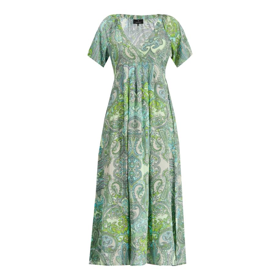 Monari monari Jurk crème / turquoise / appel / pastelgroen -