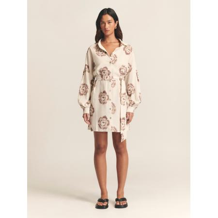 St MRLO Jurk Bligh ecru / bruin