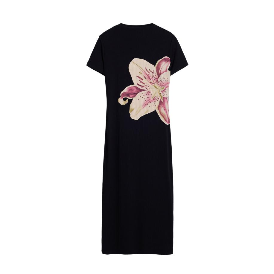 Desigual Desigual Jurk crème / donkerroze / zwart -