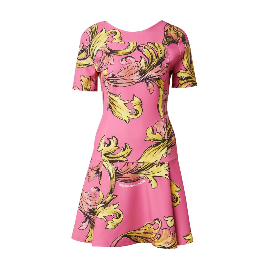 Versace Versace Jeans Couture Jurk geel / mosterd / lichtroze / zwart -