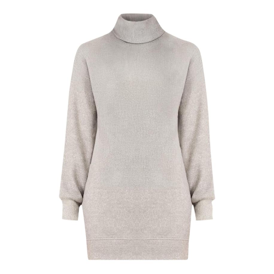 No Matter What No Matter What Gebreide jurk grijs gemêleerd -