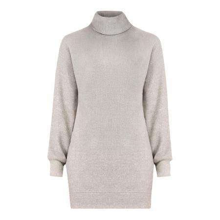 No Matter What No Matter What Gebreide jurk grijs gemêleerd