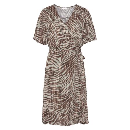 Lascana LASCANA Jurk bruin / lichtbruin / wit