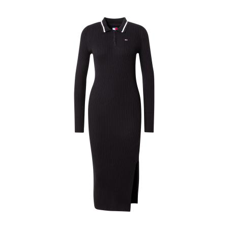 Tommy Jeans Tommy Jeans Gebreide jurk zwart / wit